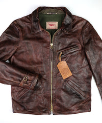 Thedi Memphis Half Belt, size XL, Hand Dyed Cocoa Toscano