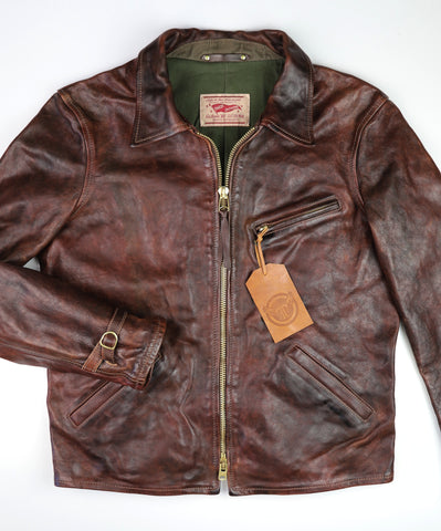 Thedi Memphis Half Belt, size XL, Hand Dyed Cocoa Toscano