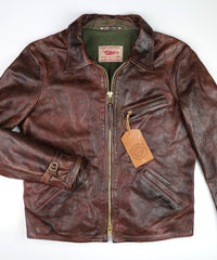 Thedi Memphis Half Belt, size XL, Hand Dyed Cocoa Toscano