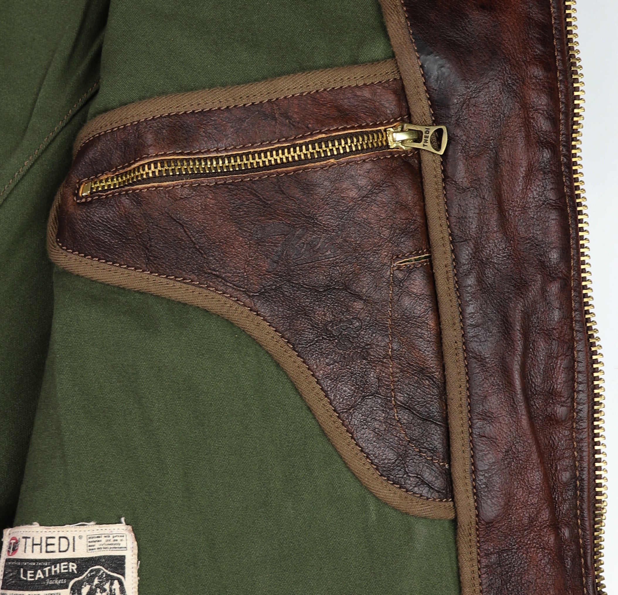 Thedi Memphis Half Belt, size XL, Hand Dyed Cocoa Toscano