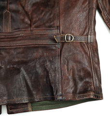 Thedi Memphis Half Belt, size XL, Hand Dyed Cocoa Toscano