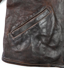 Thedi Memphis Half Belt, Women's Large, Hand Dyed Cocoa Toscano Buffalo