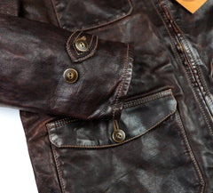 Thedi Atlas Deluxe Half Belt, size XXL, Hand Dyed Cocoa Toscano
