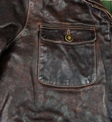 Thedi Atlas Deluxe Half Belt, size XXL, Hand Dyed Cocoa Toscano
