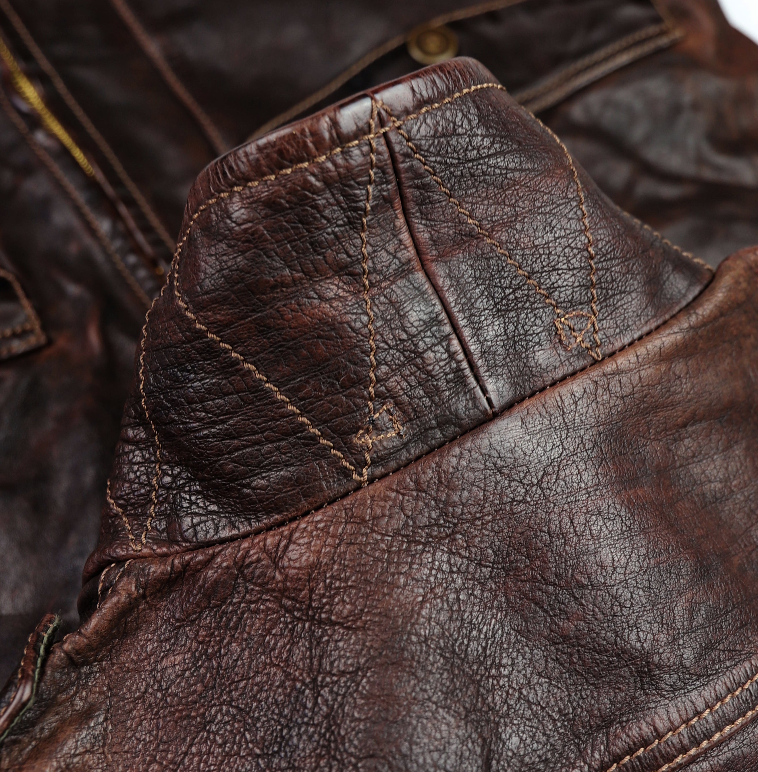 Thedi Atlas Deluxe Half Belt, size XXL, Hand Dyed Cocoa Toscano