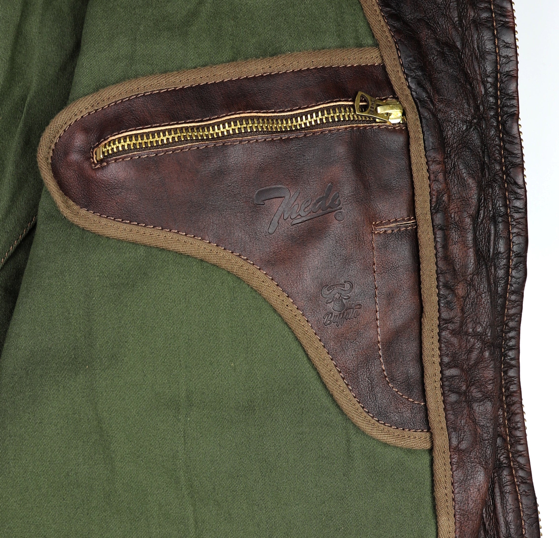 Thedi Atlas Deluxe Half Belt, size XXL, Hand Dyed Cocoa Toscano