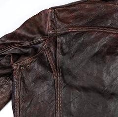 Thedi Atlas Deluxe Half Belt, size XXL, Hand Dyed Cocoa Toscano