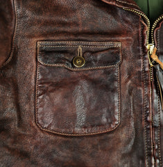 Thedi Atlas Deluxe Half Belt, size 3XL, Hand Dyed Cocoa Toscano