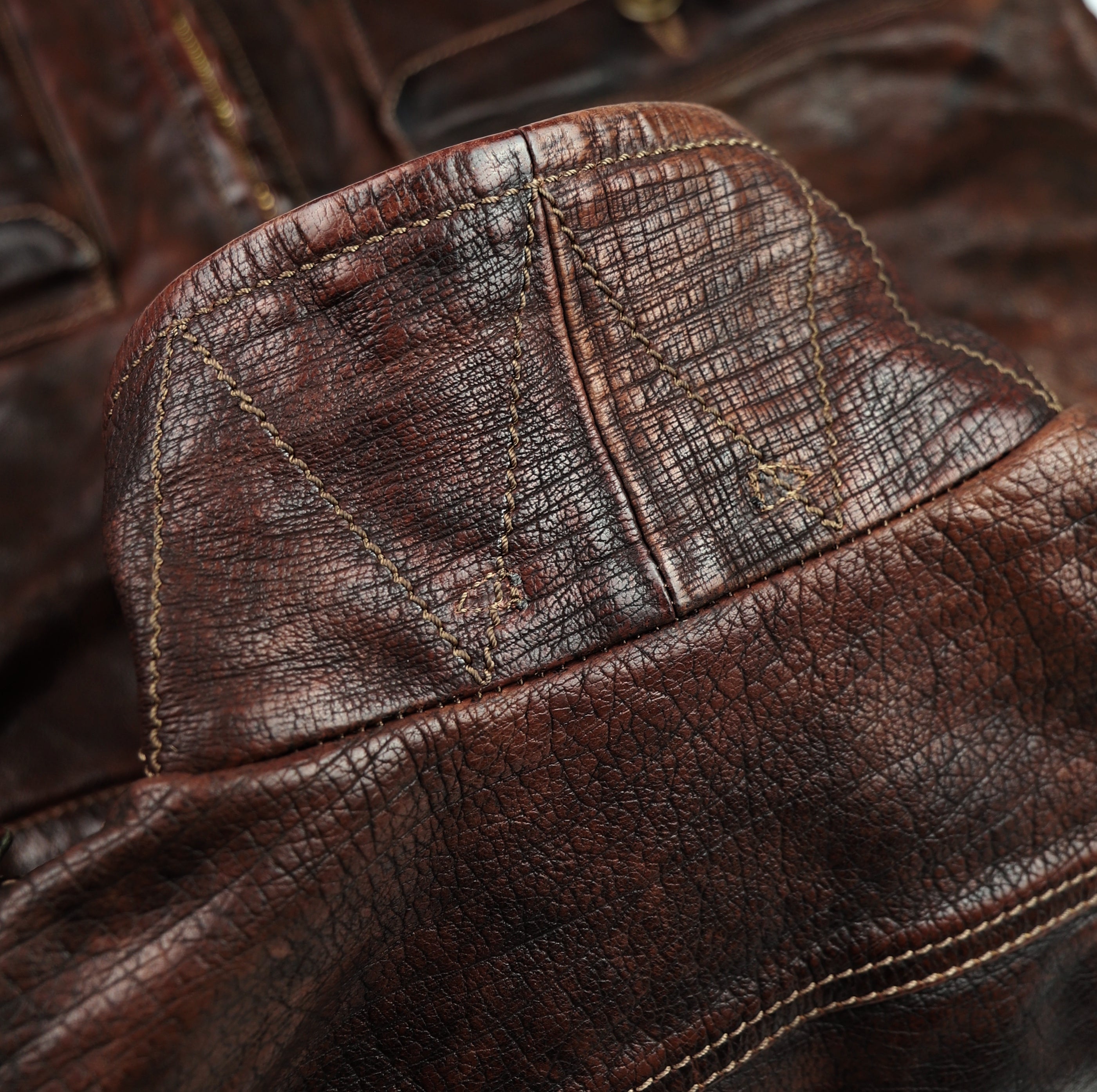 Thedi Atlas Deluxe Half Belt, size 3XL, Hand Dyed Cocoa Toscano