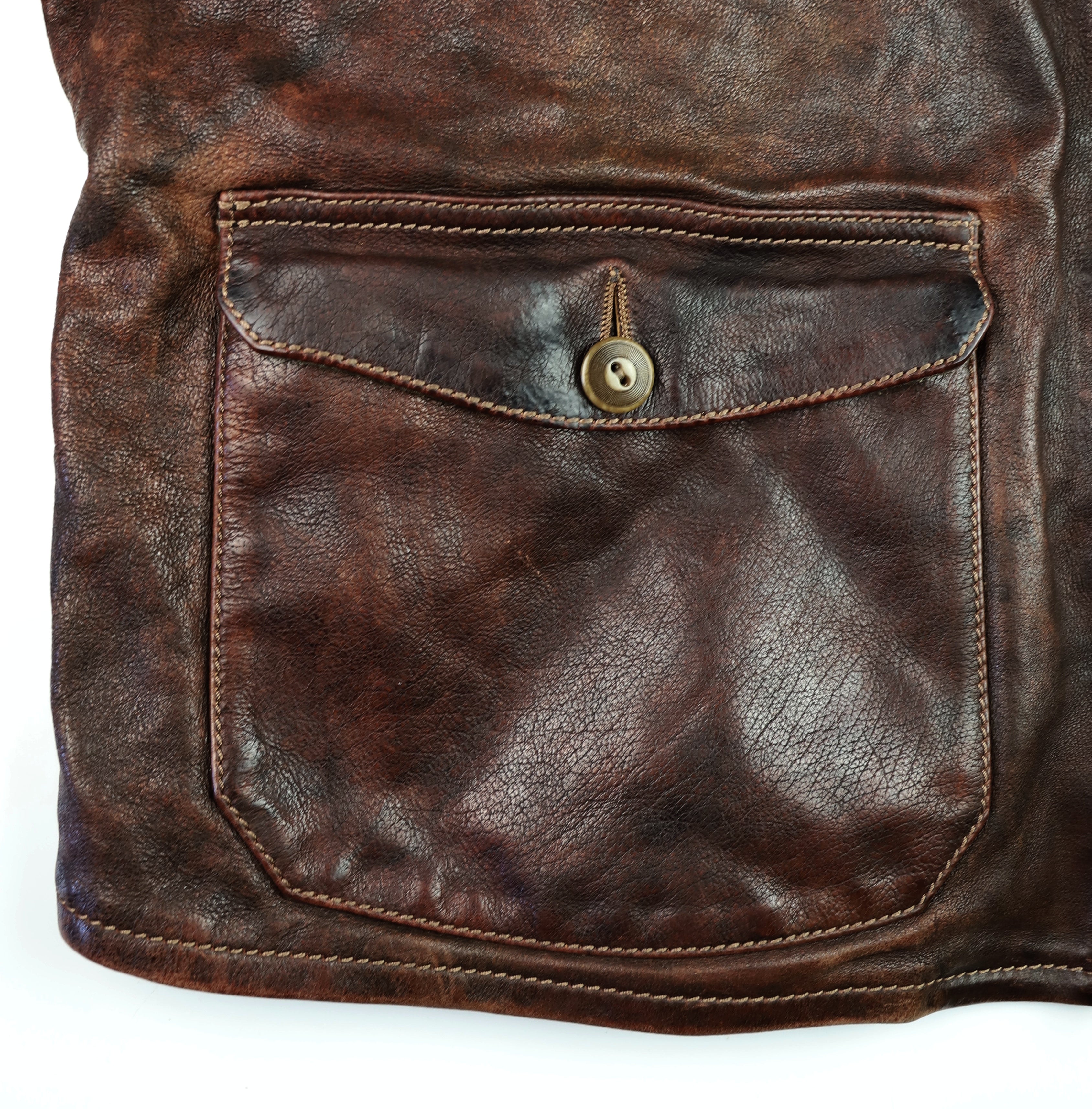 Thedi Atlas Deluxe Half Belt, size 3XL, Hand Dyed Cocoa Toscano