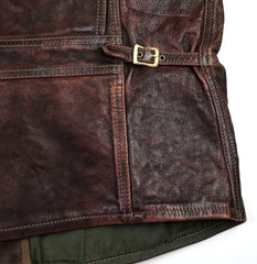 Thedi Atlas Deluxe Half Belt, size 3XL, Hand Dyed Cocoa Toscano