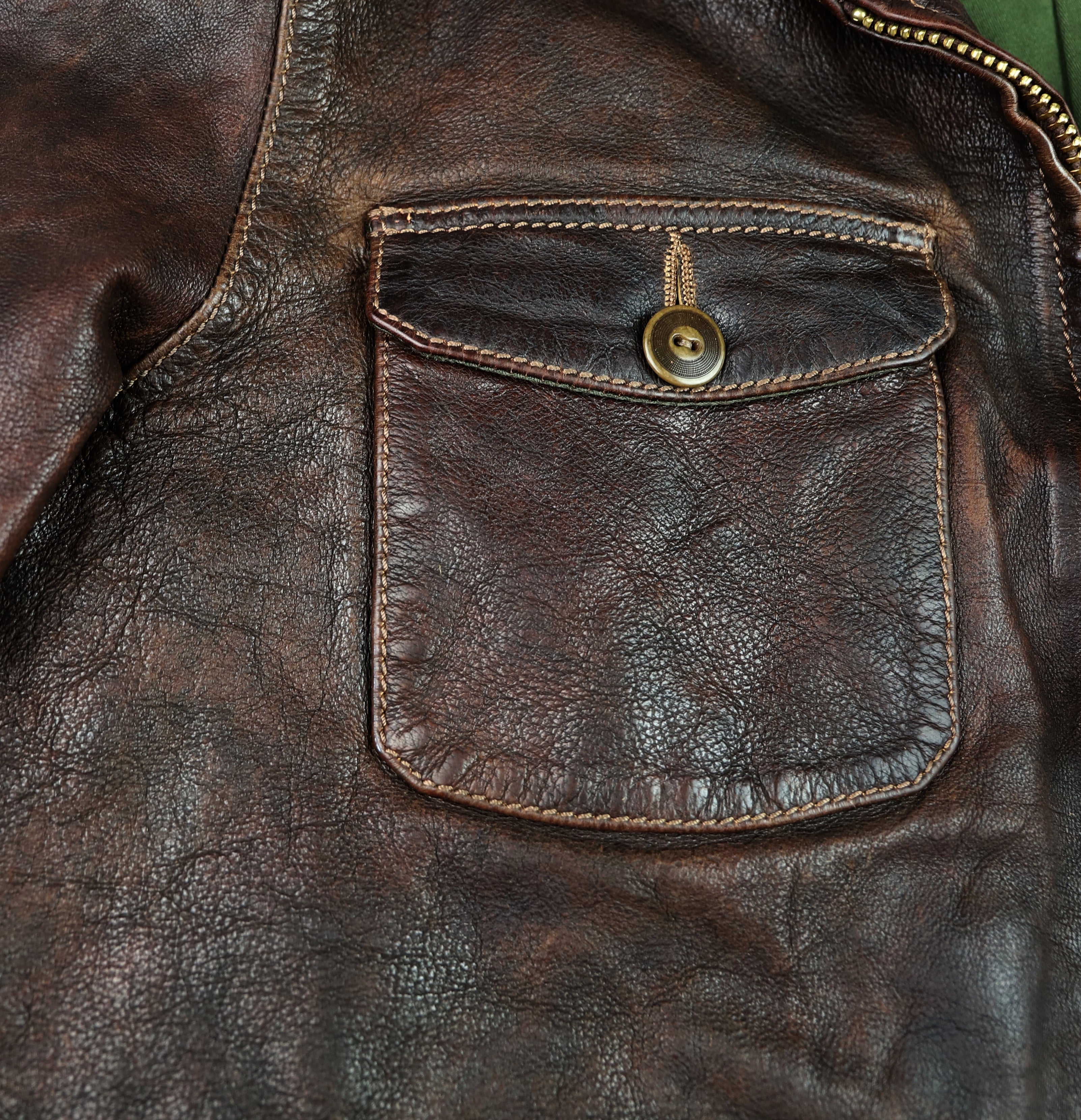 Thedi Atlas Deluxe Half Belt, size Large, Hand Dyed Cocoa Toscano