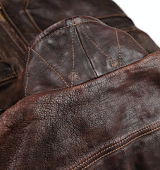 Thedi Atlas Deluxe Half Belt, size Large, Hand Dyed Cocoa Toscano
