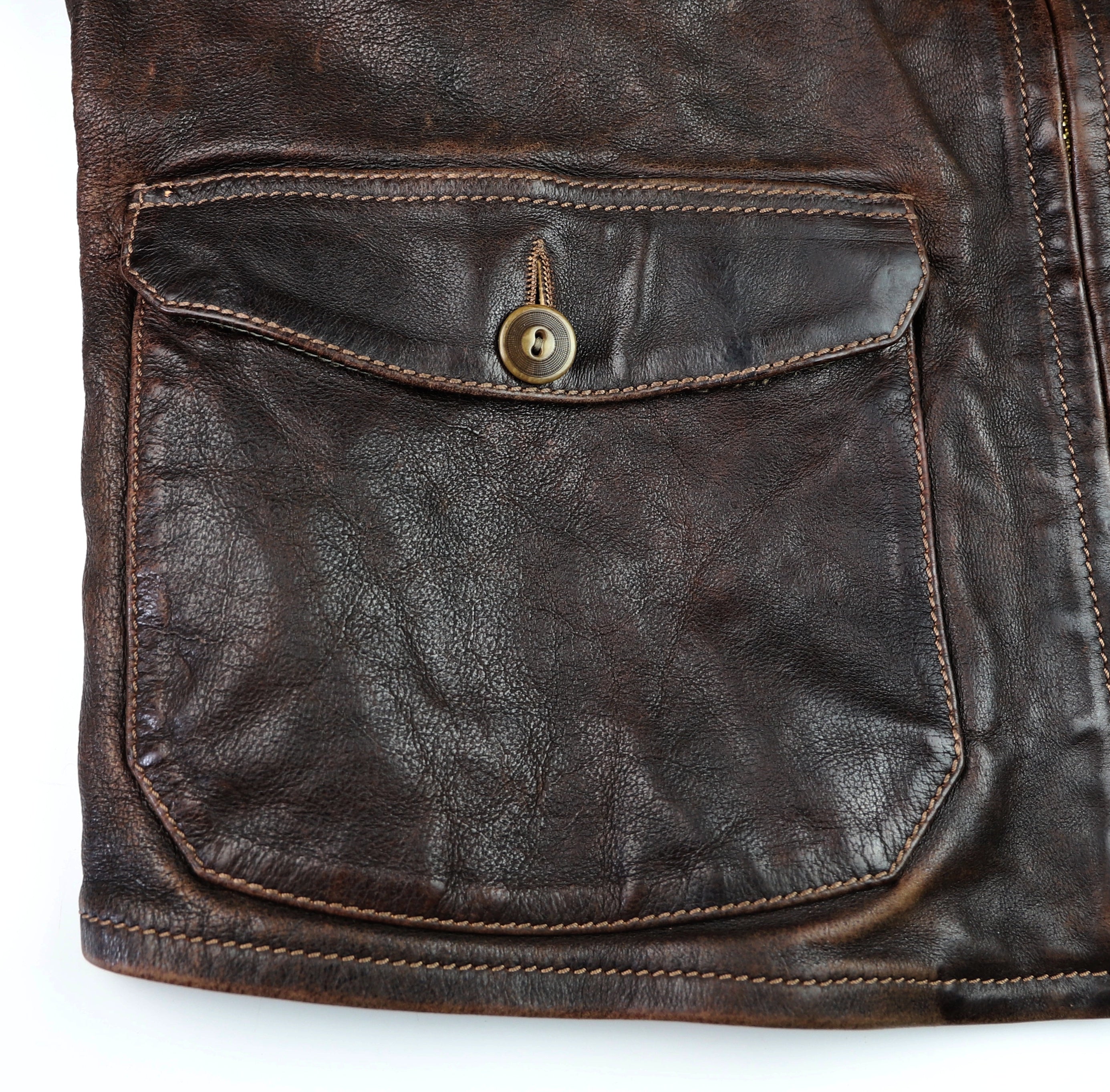 Thedi Atlas Deluxe Half Belt, size Large, Hand Dyed Cocoa Toscano