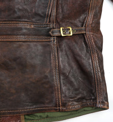 Thedi Atlas Deluxe Half Belt, size Large, Hand Dyed Cocoa Toscano