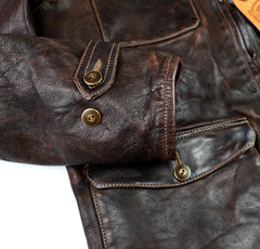Thedi Atlas Deluxe Half Belt, size XL, Hand Dyed Cocoa Toscano