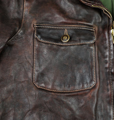 Thedi Atlas Deluxe Half Belt, size XL, Hand Dyed Cocoa Toscano