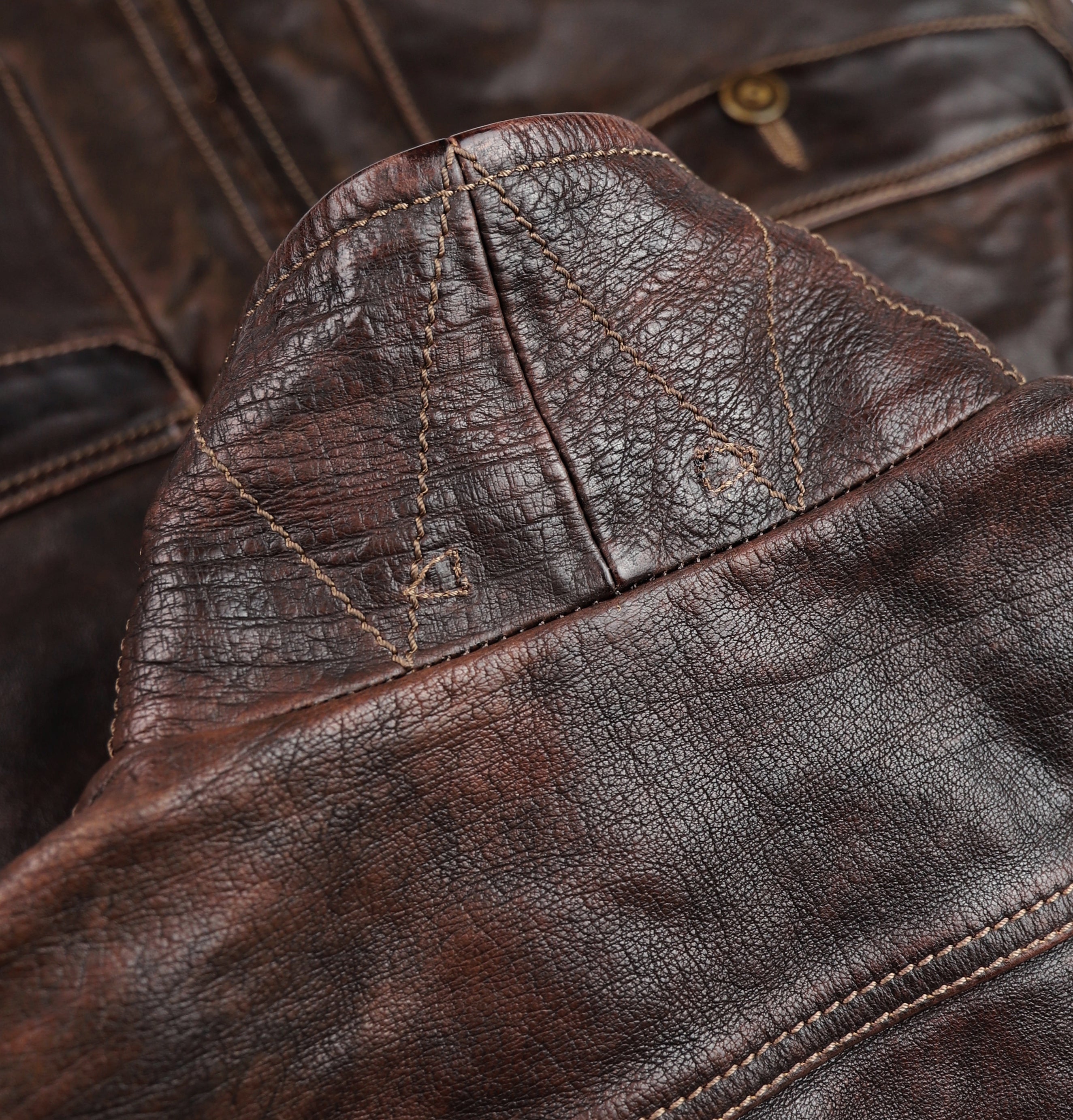 Thedi Atlas Deluxe Half Belt, size XL, Hand Dyed Cocoa Toscano