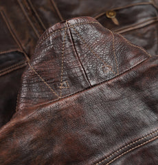 Thedi Atlas Deluxe Half Belt, size XL, Hand Dyed Cocoa Toscano