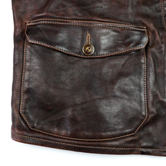 Thedi Atlas Deluxe Half Belt, size XL, Hand Dyed Cocoa Toscano