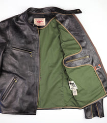 Thedi Cafe Racer, size 2XL, Black Teacore Bruciato Horsehide, New w/o Tags