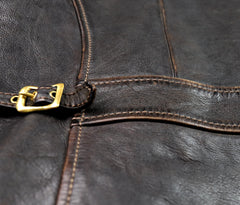 Thedi Evander Crosszip Half Belt, size Large, Antique Chestnut Bruciato Horsehide