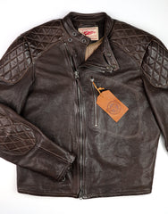 Thedi Maximos Cafe Racer, size Large, Brown Calabria Goatskin