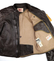 Thedi Maximos Cafe Racer, size Medium, Brown Calabria Goatskin