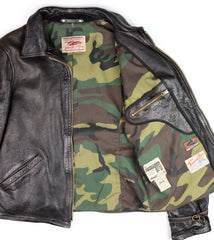 Thedi Memphis Jacket, size Large, Black Teacore Bruciato Horsehide