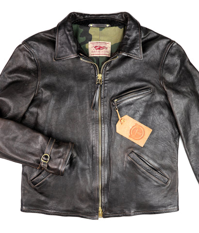 Thedi Memphis Jacket, size XL , Black Teacore Bruciato Horsehide