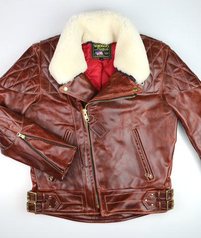 Vanson Chopper Jacket, size 38, Redwood Bainbridge