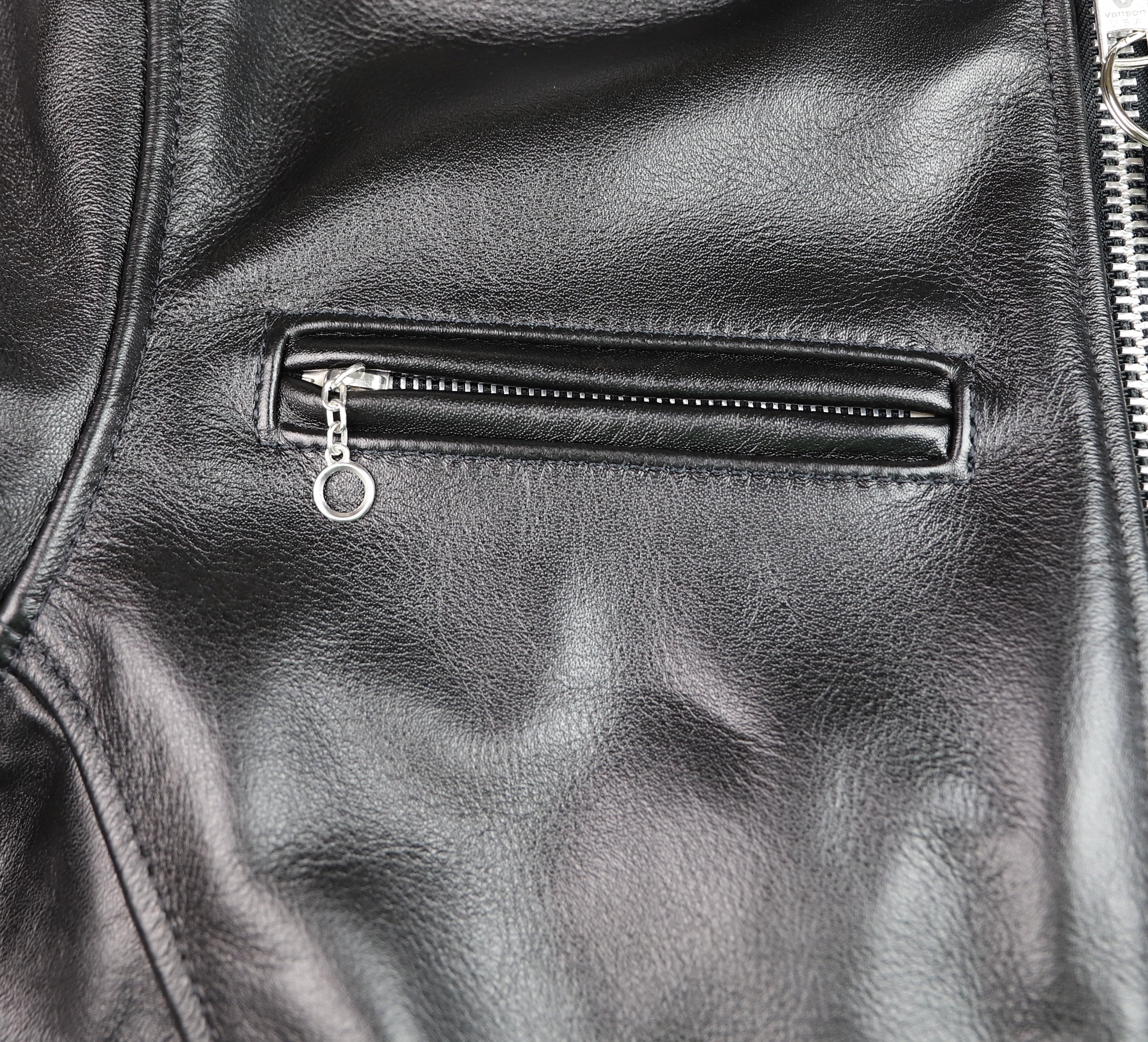 Vanson Comet PLU-3, Black Comp. Weight Cowhide, size 38