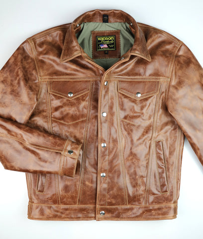 Vanson Maverick II, Whiskey Roma Cowhide, size 40