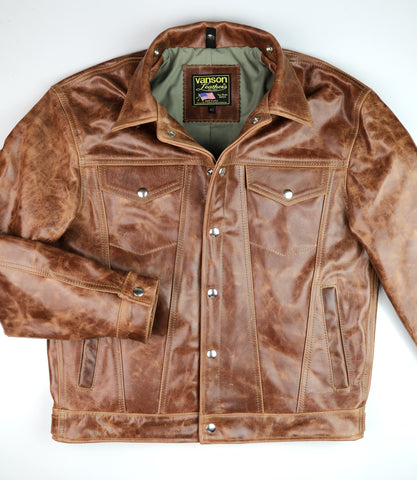 Vanson Maverick II, Whiskey Roma Cowhide, size 42