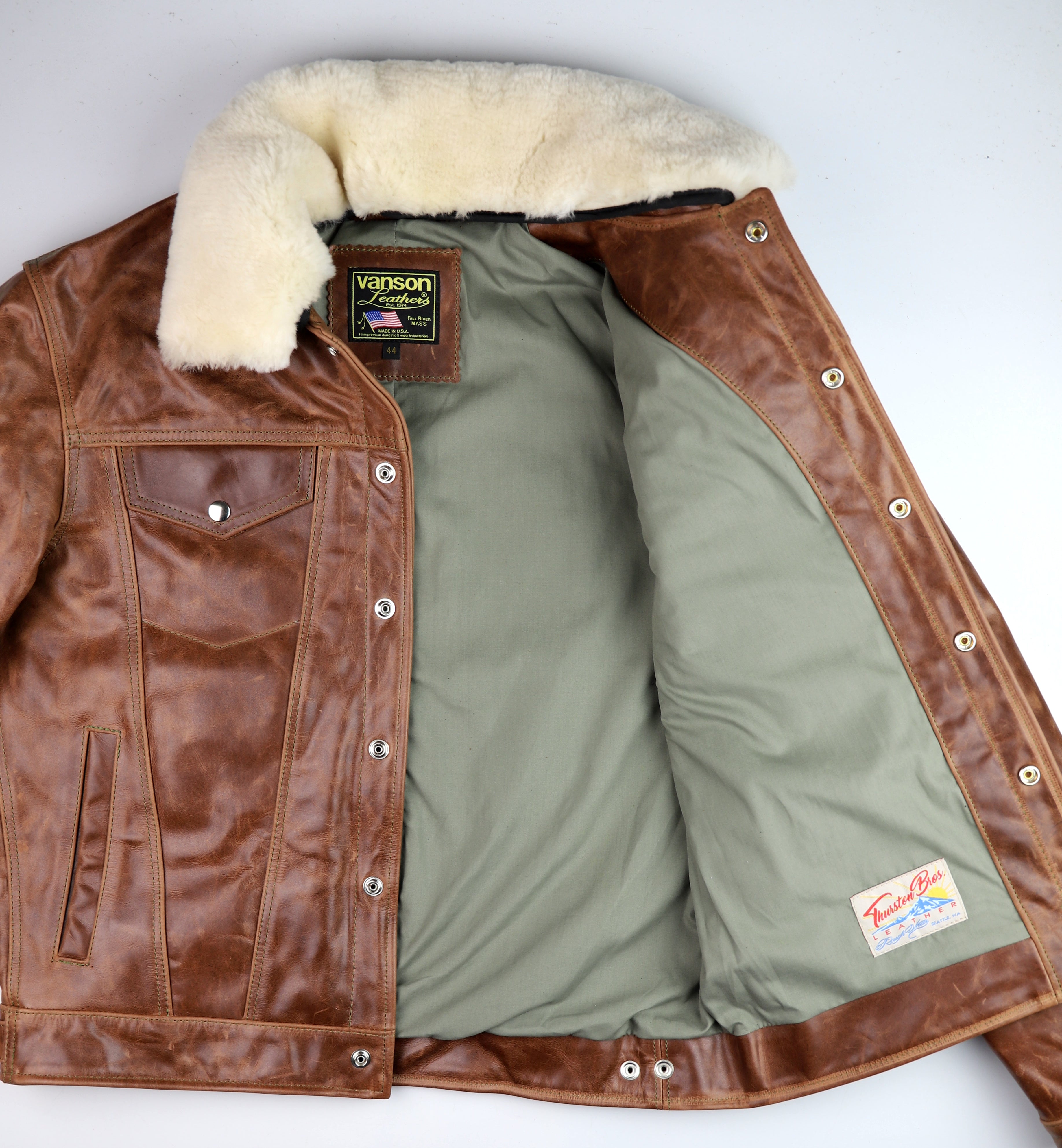 Vanson Maverick II, Whiskey Roma Cowhide, size 44
