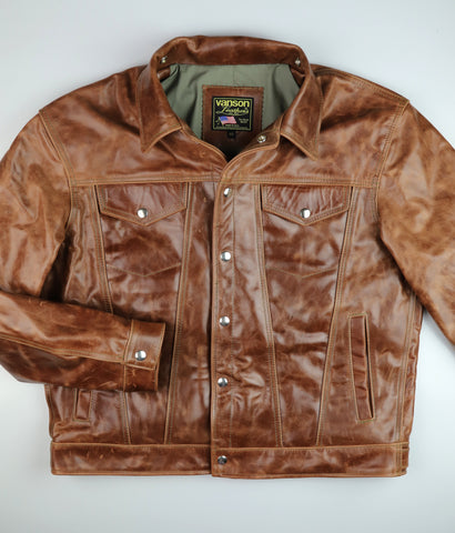 Vanson Maverick II, Whiskey Roma Cowhide, size 46