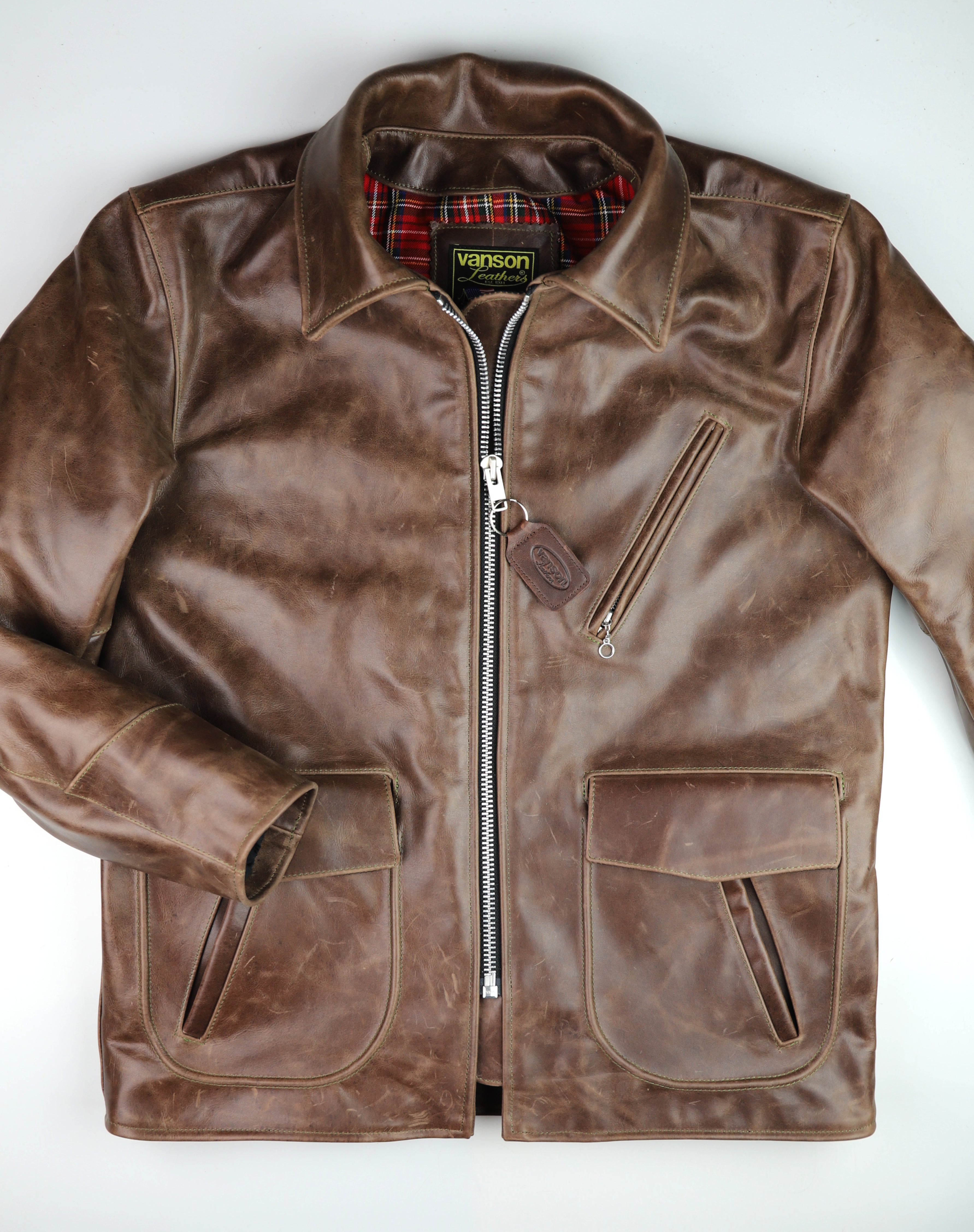 Vanson Woodway, Brandy Roma Cowhide, size 44