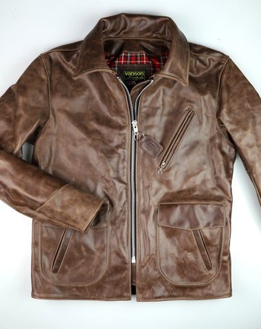 Vanson Woodway, Brandy Roma Cowhide, size 44
