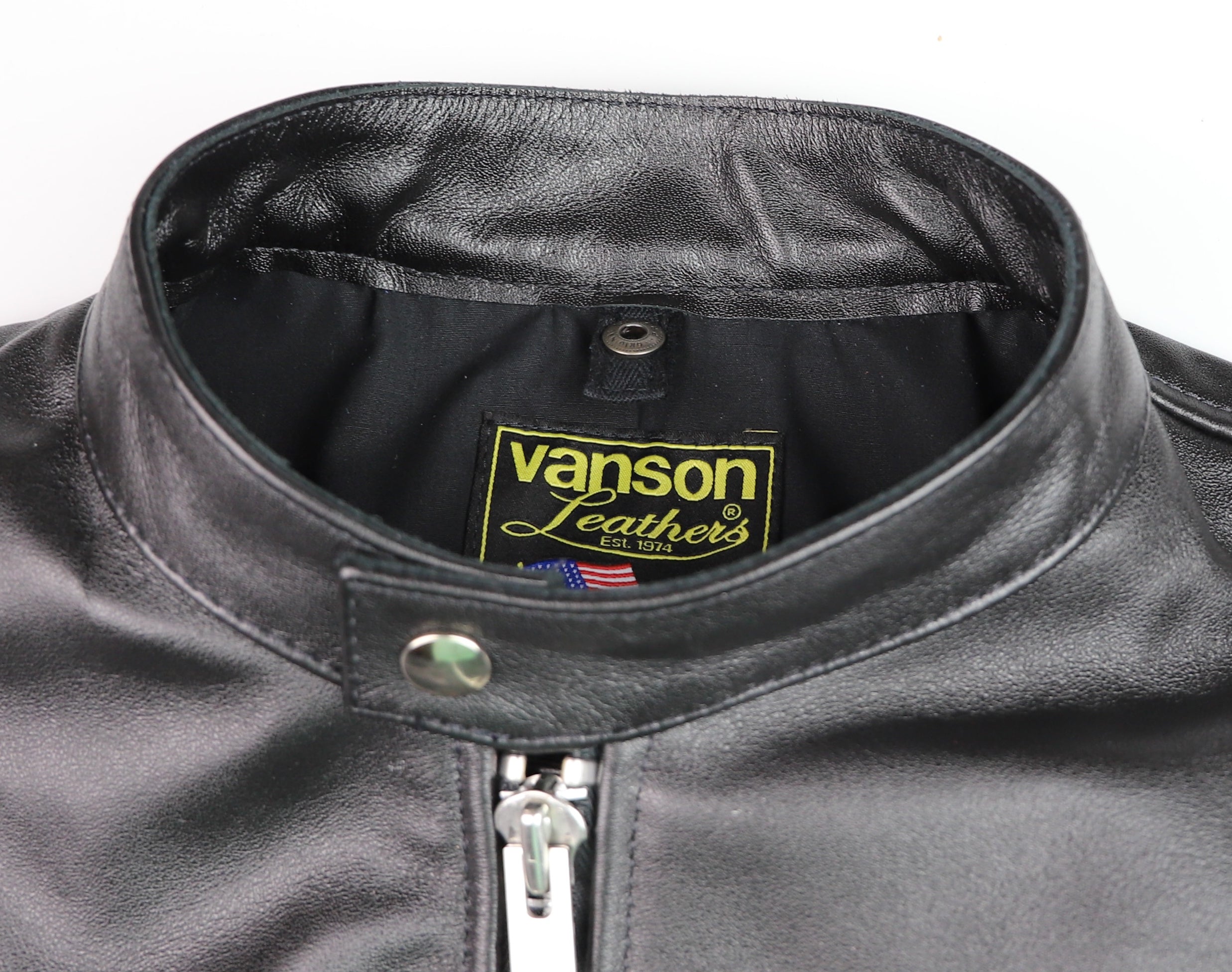 Vanson Comet PLU-3, Black Comp. Weight Cowhide, size 44