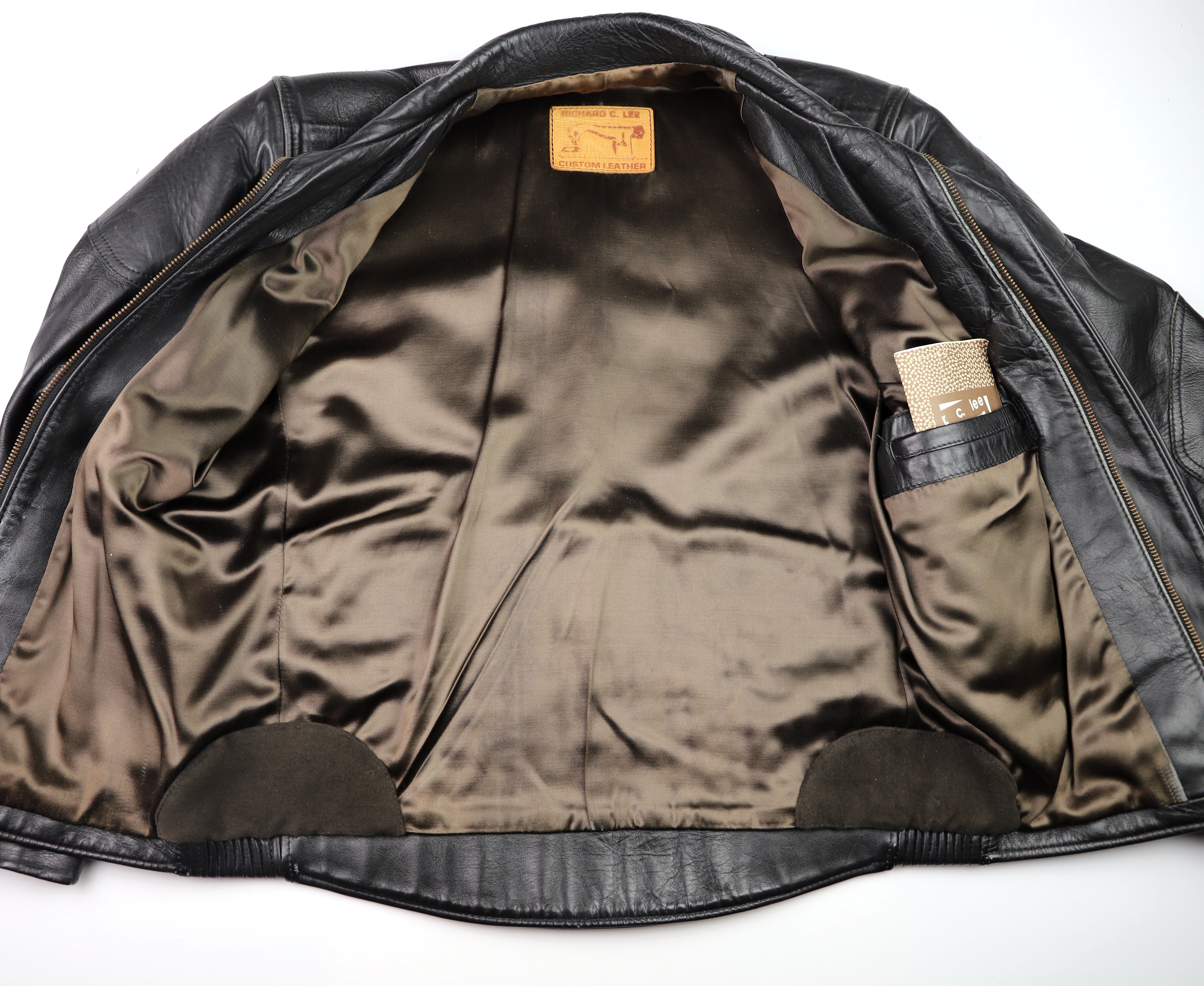 Vintage Cafe Racer Jacket, Black, size Medium