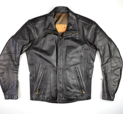 Vintage Cafe Racer Jacket, Black, size Medium