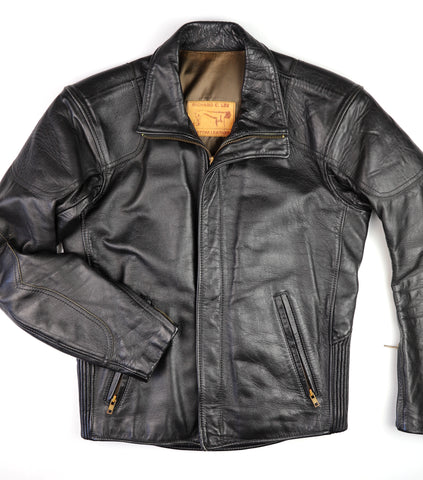 Vintage Cafe Racer Jacket, Black, size Medium