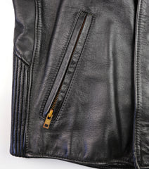 Vintage Cafe Racer Jacket, Black, size Medium