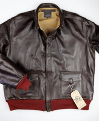 Aero A-2 Military Flight Jacket, size 48, Dark Seal Vicenza Horsehide