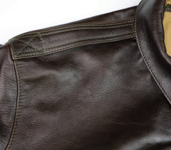 Aero A-2 Military Flight Jacket, size 50, Dark Seal Vicenza Horsehide