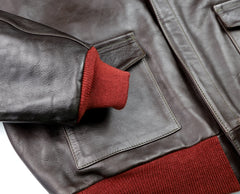 Aero A-2 Military Flight Jacket, size 50, Dark Seal Vicenza Horsehide
