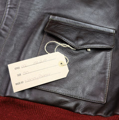 Aero A-2 Military Flight Jacket, size 50, Dark Seal Vicenza Horsehide
