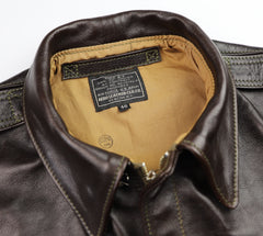 Aero A-2 Military Flight Jacket, size 46, Dark Seal Vicenza Horsehide