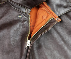 Aero A-2 Military Flight Jacket, size 44, Dark Seal Vicenza Horsehide