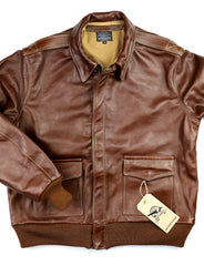 Aero A-2 Military Flight Jacket, size 44, Russet Vicenza Horsehide